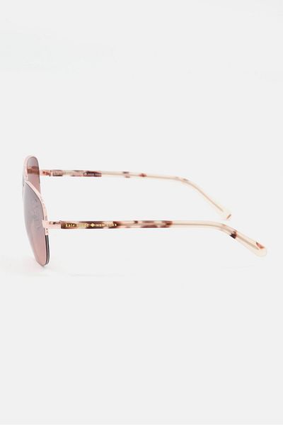 Kate Spade Women Bethann Aviator Sunglasses, Rose Gold