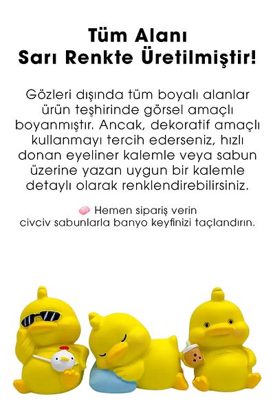 FANTASTİK SANAT ATÖLYESİ 1 Piece Honey Scented Sleeping Chick Soap |   Bathrooms Like Mis with Aromatic Soaps |   Decorative Gift
