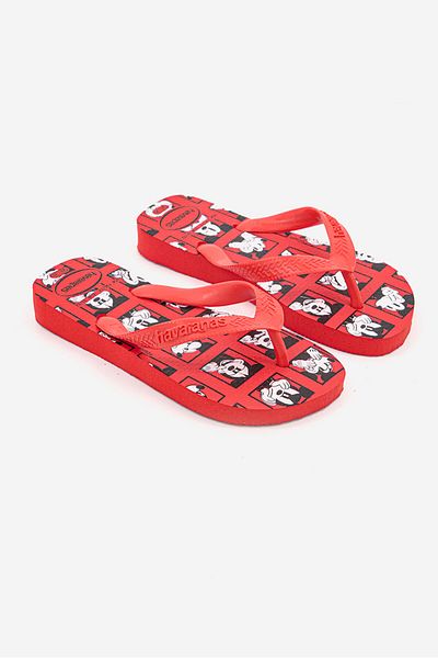Havaianas Kids Girl Top Disney Flip Flops, Red Combo