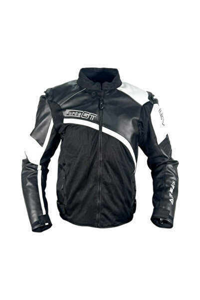 Forte GT Motosiklet Montu Deri 2003055 AR54 Siyah Beyaz Full Koruma