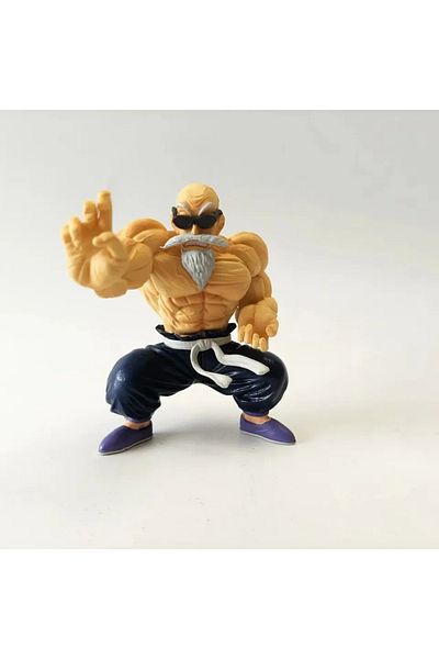 BANDAI no box 9cm Dragon Ball Master Roshi Anime Figure Muscle Series Q Version Action Figure Pvc Model Sta