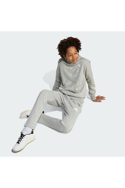 adidas Children's Gray J Smi Hoodie Sweatshirt Jn2162