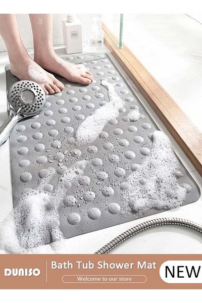Generic DUNISO Rubber Mat Anti Slip Bathroom Mat Shower Mat Waterproof Mat Foot Massage Mat With Drain Holes