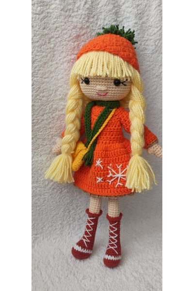 YUSUF TOKTAS TOYS CITY Toyscity Sarışın Kış Güzeli Amigurumi Örgü Oyuncak