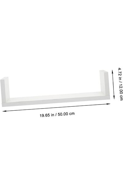COOYA U-Style Home Book Shelf 3-Piece DIY 43x10x12 cm Wood White