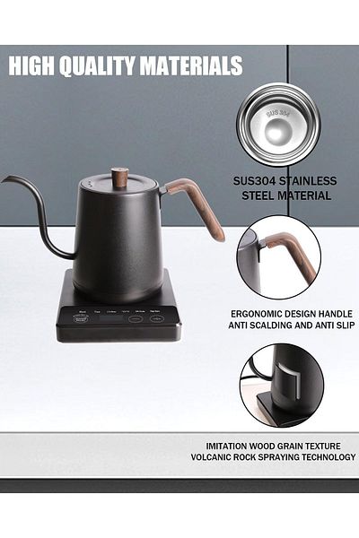 Saharaz 800ml Electric Kettle,Stainless Steel with 5 Modes,Automatic Constant Temperature Control,1000W