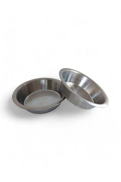Okay Cat Dog Stainless Steel Food and Water Bowl 2 Pieces Pet Bowls Food Bowl (12-14-18 cm)