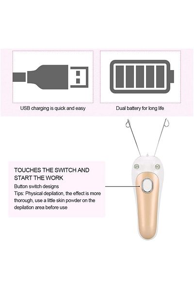 COOYA Stay Wow Rechargeable Hair Removal Epilator Brown/White 5.8x23.4x17.6cm