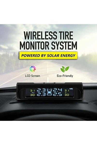 fulina نظام مراقبة ضغط الإطارات لاسلكي، نظام مراقبة ضغط الإطارات بشاشة LCD، شحن USB بالطاقة الشمسية