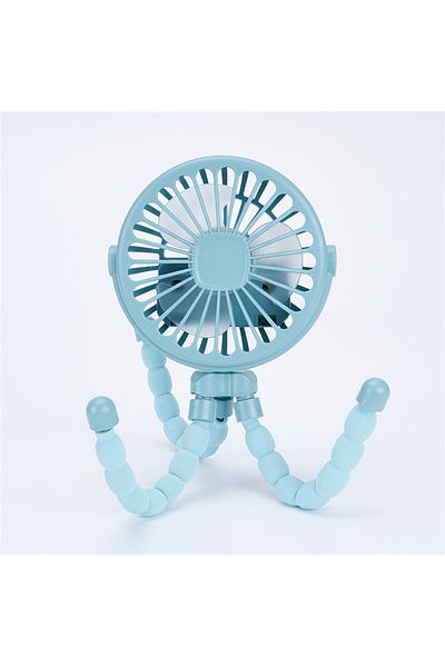 Choice Blue Mini Handheld Octopus Folding Fan Multi Functional Five In One Portable Fan Silent Home Dormito