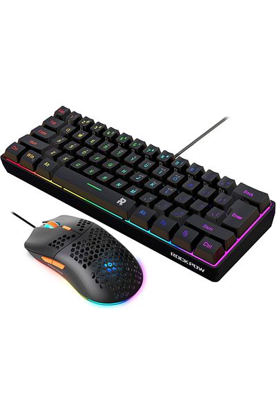 ROCK POW Gaming Keyboard and Mouse Combo with RGB Backlight