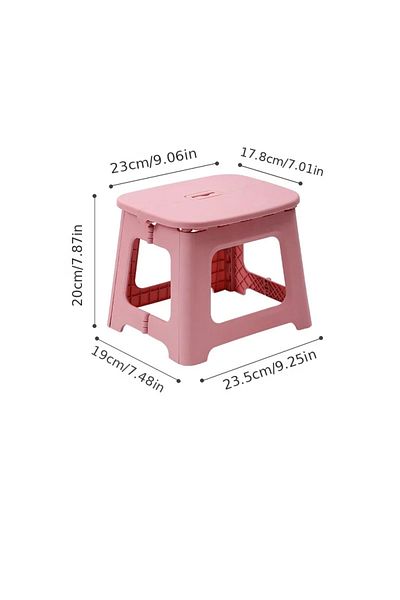Choice Pink 1 Piece of Foldable Chair Stool, Thickened and Portable, Lightweight Plastic Stool Suitable for