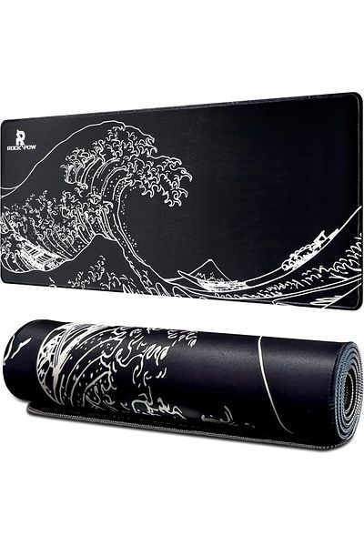 ROCK POW Large Gaming Mouse Pad with Anti-Slip Surface, 800x300x3mm,Thicker Rubber Base Gaming Mouse