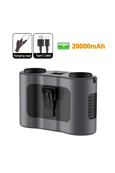 Choice grey Portable Waist Fan 20000mAh Outdoor Hanging Neck Fan with Power Bank 5 Strong Wind Portable Wai