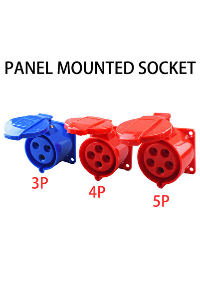Choice13 5P 16A Panel Mounted Socked IP44 Industrial Plug and Sket Waterproof...