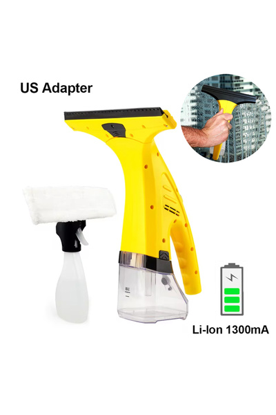 Choice لا يوجد محول أمريكي، مجموعة مكنسة كهربائية 2 في 1 قابلة لإعادة الشحن، أداة تنظيف كهربائية للنوافذ