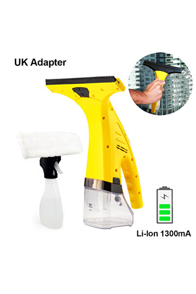 Choice مجموعة مكنسة كهربائية للنوافذ قابلة لإعادة الشحن 2 في 1، أداة تنظيف كهربائية للنوافذ بدون محول المملكة المتحدة