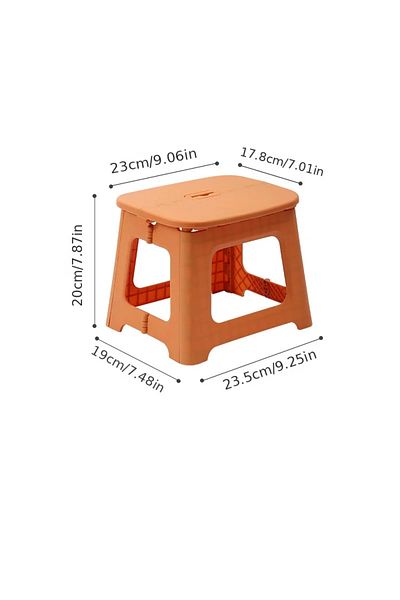 Choice Yellow 1 Piece of Foldable Chair Stool, Thickened and Portable, Lightweight Plastic Stool Suitable f