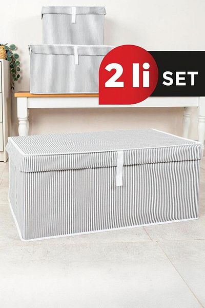 Tex Republic Alas 2-Piece Multi-Purpose Box Megaplus 70X40X30 cm Interlining (Non-Washable)