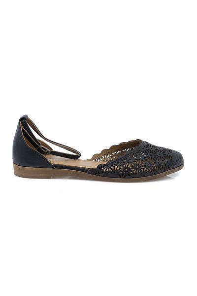 Caspiansea Women's ballet flats, Caspian, Cas-182, casual, genuine leather, black, 36