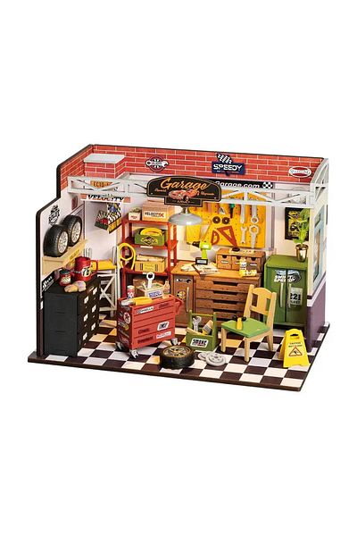 Robotime Garage Workshop - DIY 3D Miniature House - 157 Pieces
