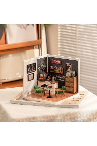 Robotime Daily Inspiration Cafe - 3D Plastic Miniature House - 100 Pieces