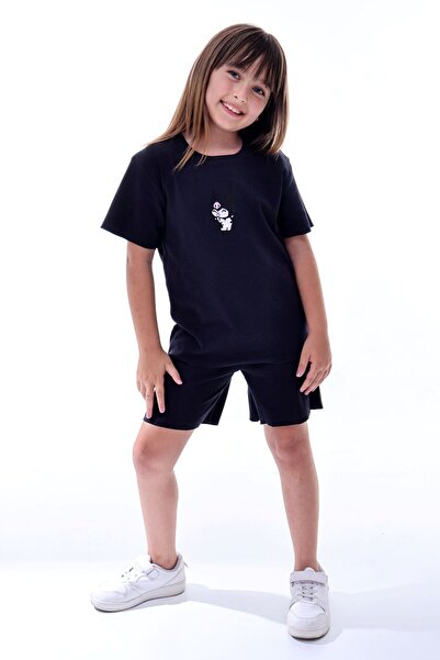 ZUZUNGA Ribana Beybi Overlock Detailed Kuromi Embroidered Top-Under Set