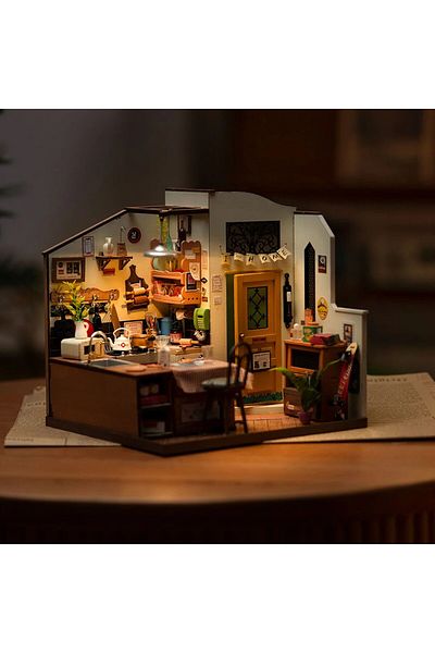Robotime Cozy Kitchen - DIY 3D Miniature House - 196 Pieces