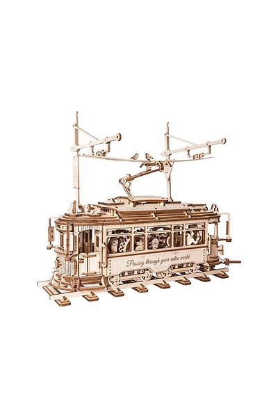 Robotime Classic Tram - 3D Mechanical Wooden Puzzle - 374 Pieces