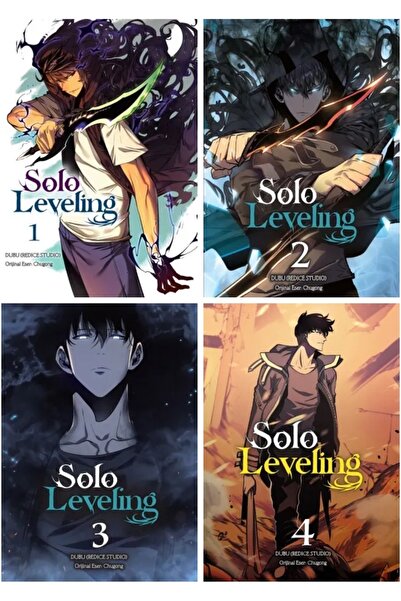 Komikşeyler Yayıncılık Solo Leveling Webtoon 1-2-3-4 manga seti (2. Hamur) 4 kitap