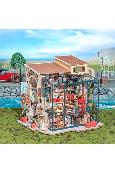 Robotime Emily's Flower Shop - DIY 3D Miniature House - 206 Pieces