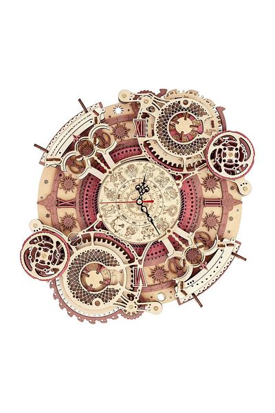 Robotime Zodiac Wall Clock - 3D Mechanical Wooden Puzzle - 168 Pieces