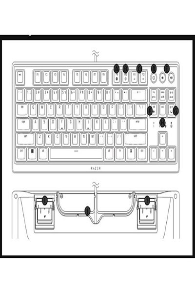 RAZER لوحة مفاتيح الألعاب Ornata V3 بدون مفاتيح ميكانيكية غشائية