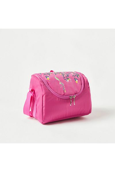 Juniors Floral Print Lunch Bag With Adjustable Strap