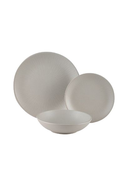 Bien Servi Contemporary Design Stoneware Dinner Set Light
