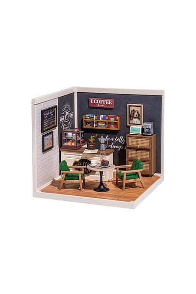 Robotime Daily Inspiration Cafe - 3D Plastic Miniature House - 100 Pieces