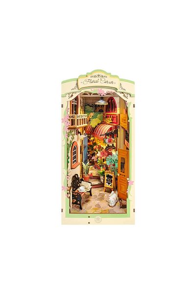 Robotime Flower Corner - Library Diorama - Do It Yourself Kit - 164 Pieces