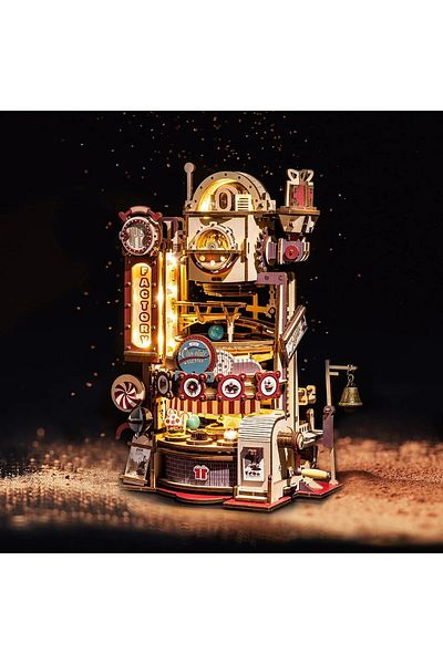 Robotime Marble Run Chocolate Factory - 3D Mechanical Wooden Puzzle - 420 Pieces