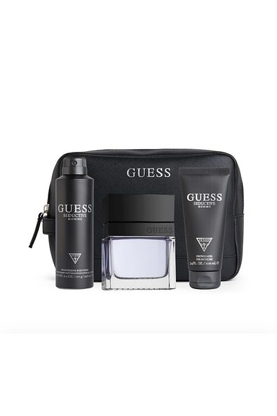 Guess Seductive Set for Men - EDT 100ml, Shower Gel 100ml, Body Spray 226ml + Pouch