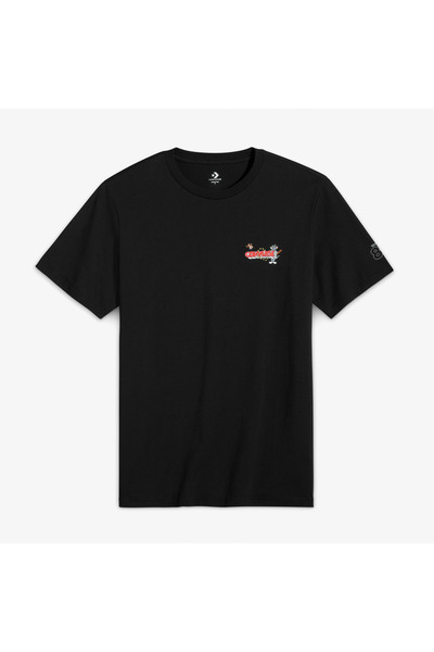 Converse X Tom & Jerry Unisex Siyah T-Shirt