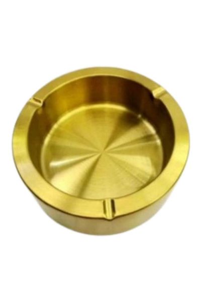 OEM Metal ashtray, 12 cm, Gold