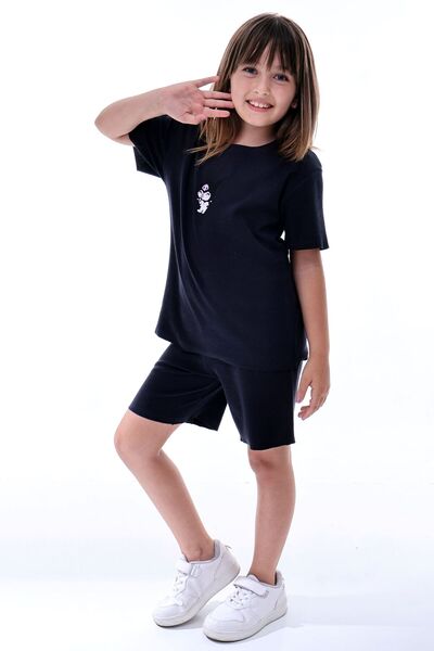 ZUZUNGA Ribana Beybi Overlock Detailed Kuromi Embroidered Top-Under Set