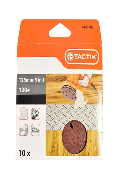 Tactix 10-Piece 120-Grit Sanding Disc