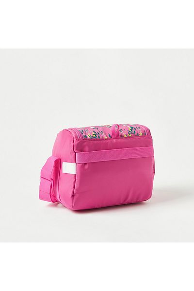 Juniors Floral Print Lunch Bag With Adjustable Strap