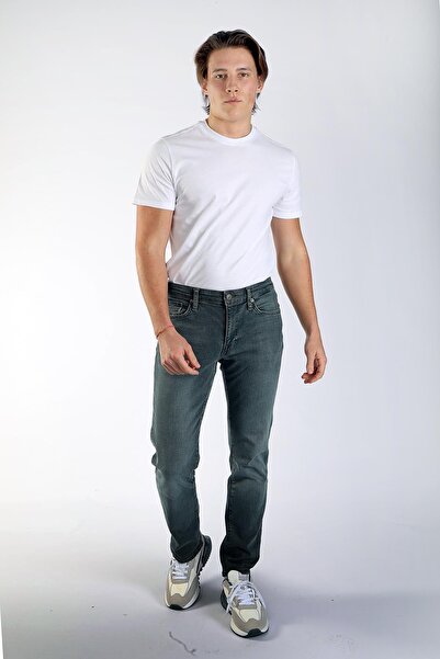 Lee Cooper Jagger Normal Waist Slim Fit Straight Leg Green Men's Jean Trousers