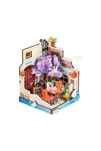 Robotime Sea Holiday Restaurant - DIY 3D Miniature House - 124 Pieces