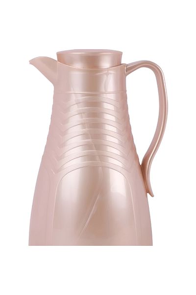 Valk Double Wall Glass Anti-Leakage Wide Mouth Vacuum Flask Pearl Pink 1 Liter