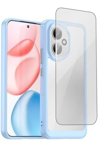 Glassology مجموعة غطاء أزرق وواقي شاشة لهاتف Honor 400