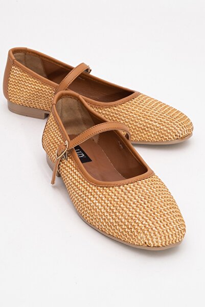 Lizy Shoes Hasır Detaylı Kadın Babet