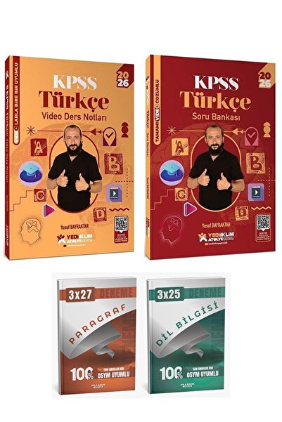 Anla Kazan Yayınları Yediiklim 2026 KPSS Türkçe Atölye Video Ders Notları + S...